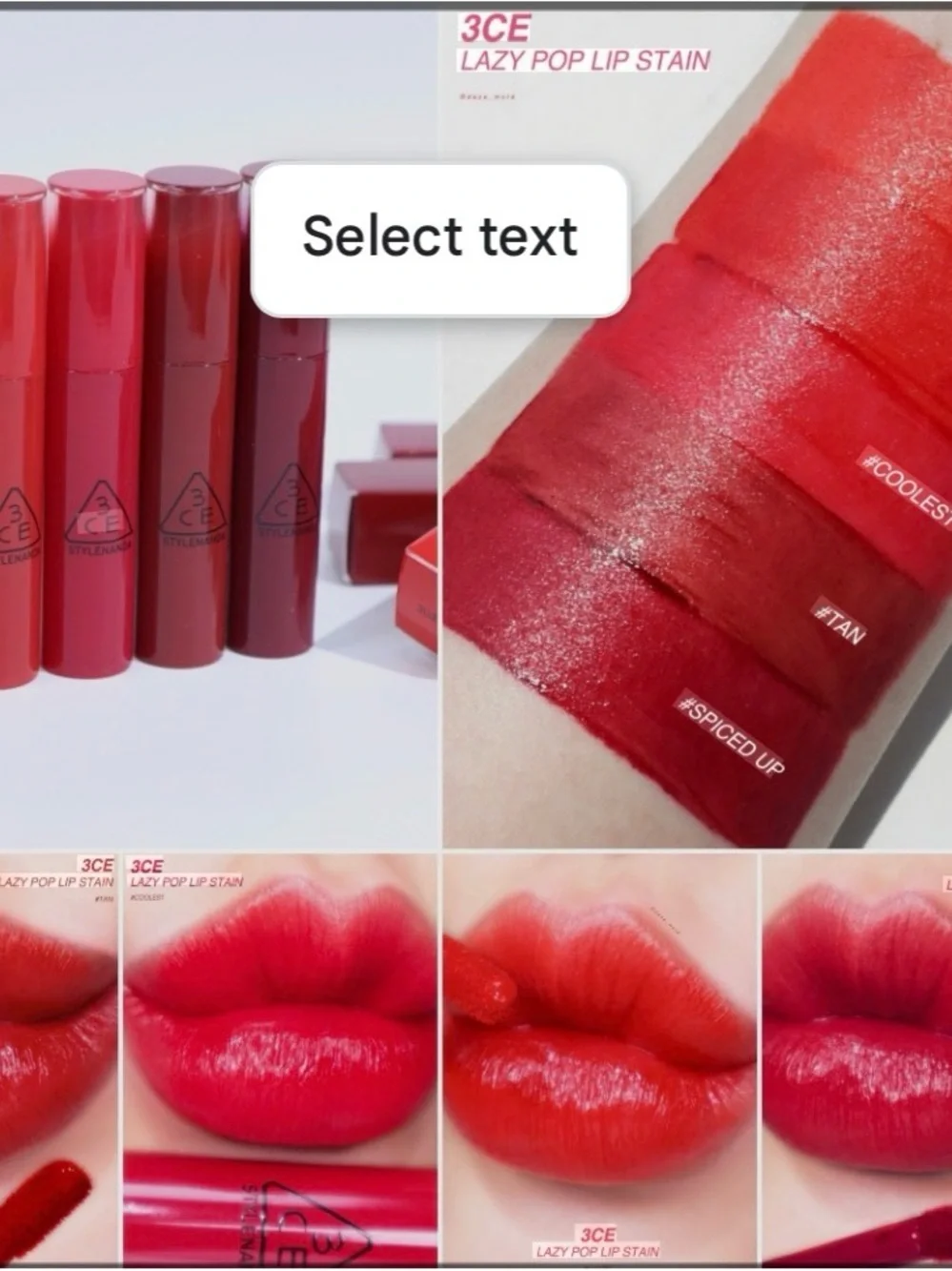 3CE pop lip stain long lasting